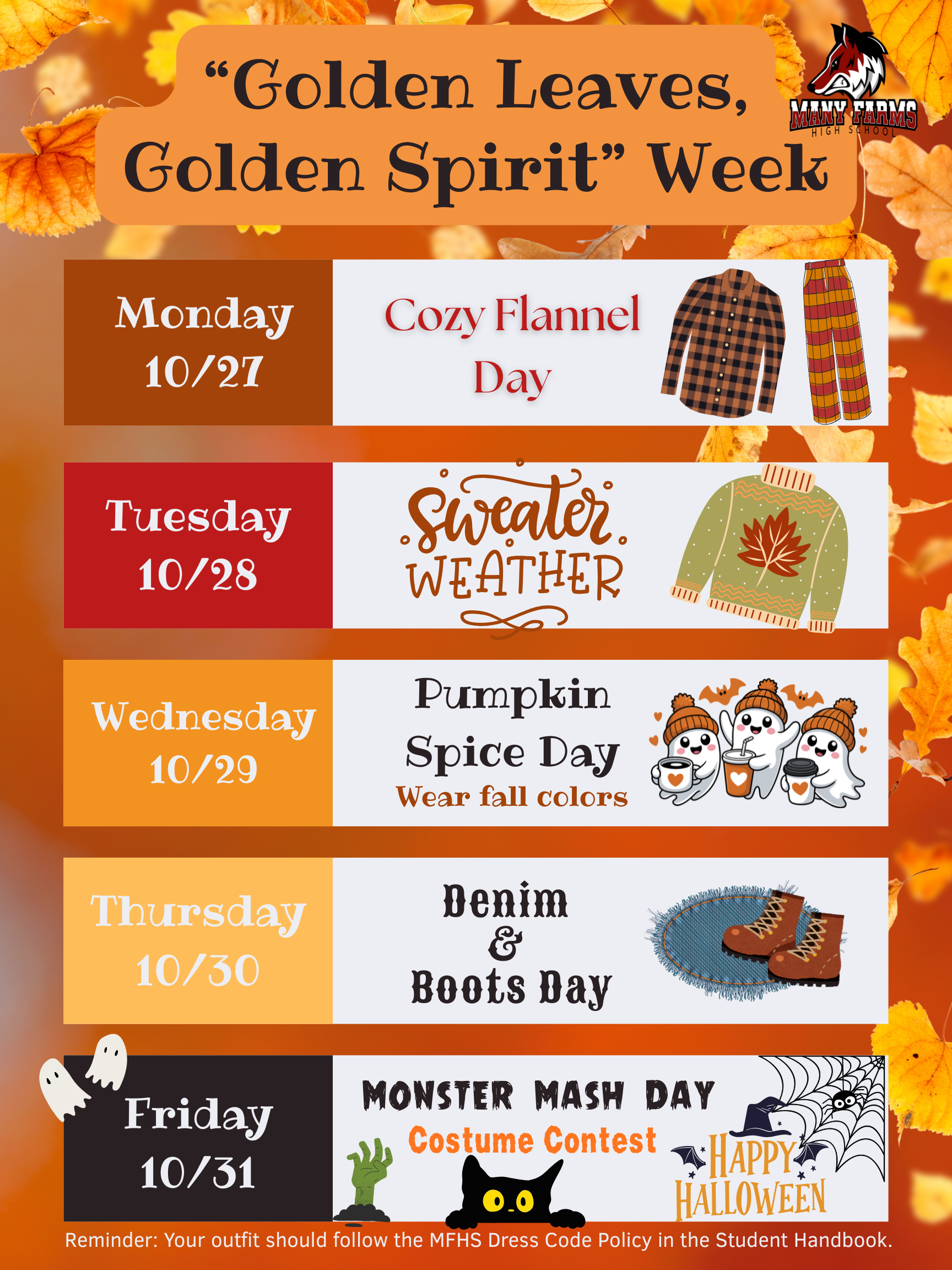 Golden Leaves Golden Spirit week