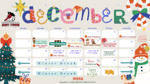 December monthly calendar