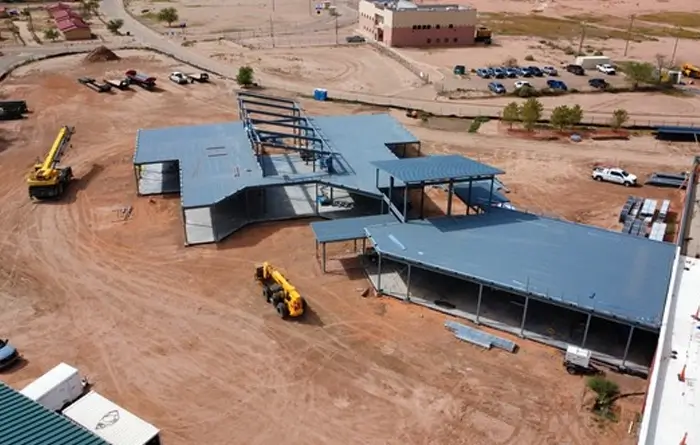 Construction is underway to consolidate the education programs previously housed in multiple buildings on the campus into a single, energy-efficient facility